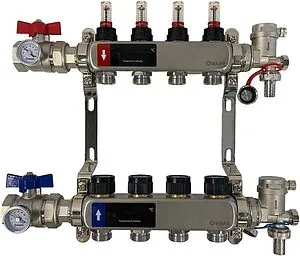 Группа коллекторная с расходомерами 13 отводов 1"в/в x ¾"ек WAAG WG.589.0613.F Группа коллекторная с расходомерами 13 отводов 1"в/в x ¾"ек WAAG WG.589.0613.F, 1
