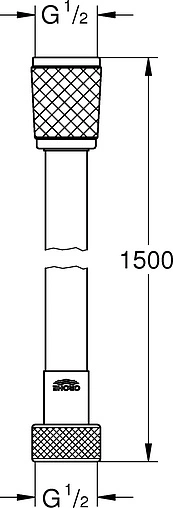 Шланг для душа Grohe Relexaflex 150см хром матовый 45973001