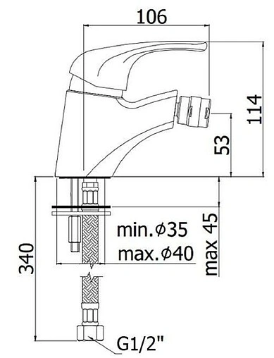 Смеситель для биде Paffoni Nettuno Due хром ND131CR