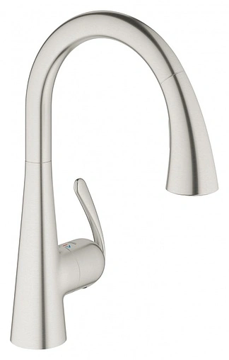 Смеситель для кухни с выдвижным изливом Grohe Zedra хром матовый 32294SD1