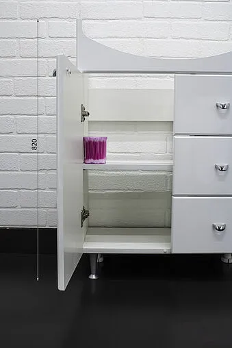 Тумба под умывальник напольная Айсберг Классик 60 белый DA1023T