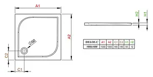 Поддон для душа Radaway Delos C1000 SDC1010-01 Поддон для душа Radaway Delos C1000 SDC1010-01, 3