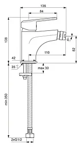 Смеситель для биде Vidima Balance хром BA265AA Смеситель для биде Vidima Balance хром BA265AA, 2