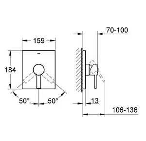 Смеситель для душа скрытого монтажа Grohe Allure хром 19317000 Смеситель для душа скрытого монтажа Grohe Allure хром 19317000, 2