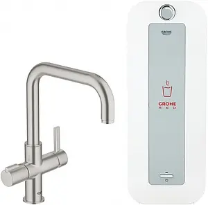 Смеситель для кухни со встроенным нагревом воды Grohe Red Duo хром матовый 30156DC0 Смеситель для кухни со встроенным нагревом воды Grohe Red Duo хром матовый 30156DC0, 1