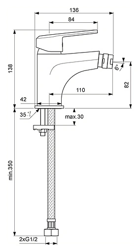 Смеситель для биде Vidima Balance хром BA265AA