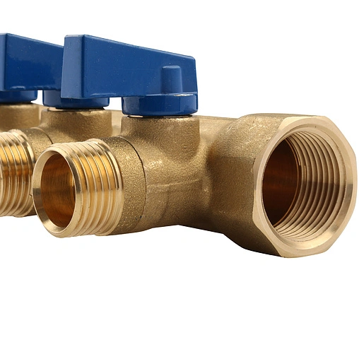 Коллектор запорный проходной 4 отвода ¾&quot;в/н x ½&quot;к Tiemme NINO 1820016