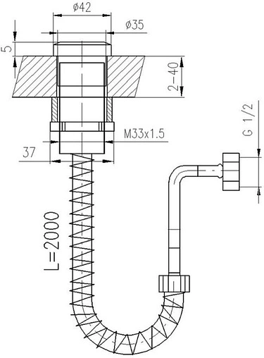 Шланг для душа Rav Slezak 200см бронза MD0023SM