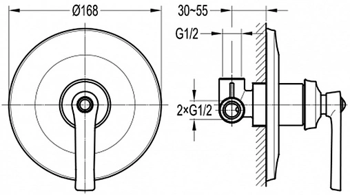 Смеситель для душа скрытого монтажа Swedbe Terracotta Art 2522