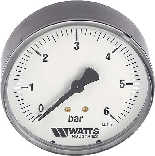 Манометр аксиальный Watts MAS 80мм 6 бар ½&quot; 10008023
