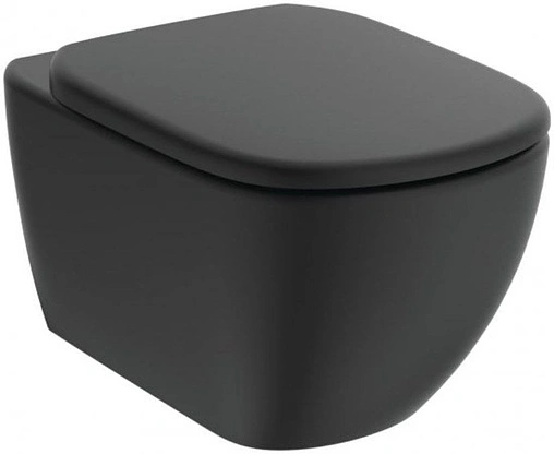 Крышка-сиденье для унитаза с микролифтом Ideal Standard Tesi Silk Black черный матовый T3529V3