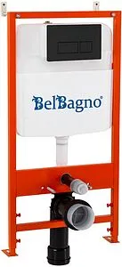 Инсталляция для подвесного унитаза Set 3 в 1 BelBagno BB026/BB044NERO с кнопкой черный матовый Инсталляция для подвесного унитаза Set 3 в 1 BelBagno BB026/BB044NERO с кнопкой черный матовый, 1