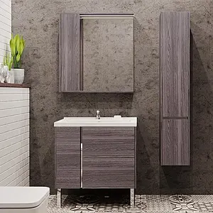 Шкаф-зеркало Aquaton Стоун 80 грецкий орех 1A228302SXC80 Шкаф-зеркало Aquaton Стоун 80 грецкий орех 1A228302SXC80, 3