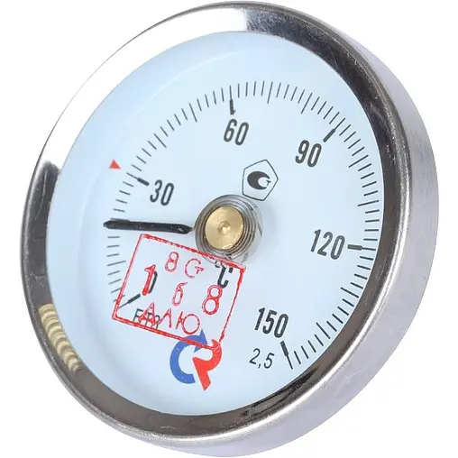 Термометр биметаллический накладной Росма БТ-30.010 63мм 150°С от ¾ до 2&quot; 00000002385