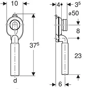 Сифон для писсуара Geberit 152.951.11.1 Сифон для писсуара Geberit 152.951.11.1, 2