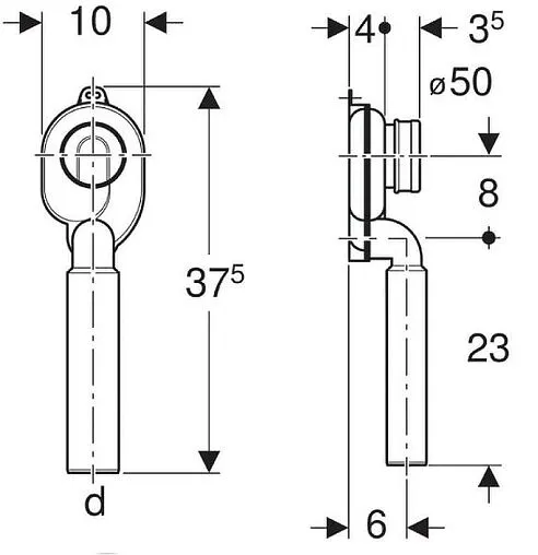 Сифон для писсуара Geberit 152.951.11.1 Сифон для писсуара Geberit 152.951.11.1