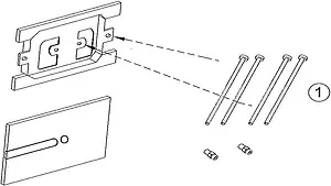 Клавиша смыва для унитаза Jacob Delafon E4326-38R хром велюр Клавиша смыва для унитаза Jacob Delafon E4326-38R хром велюр, 3