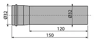 Удлинитель для сифона AlcaPlast хром A4000, 2