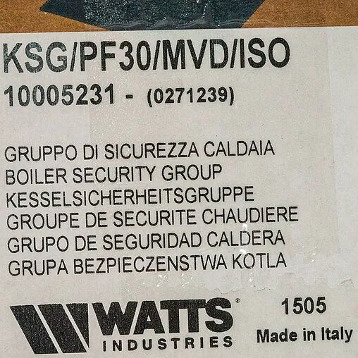 Группа безопасности котла 1&quot; 3 бар WATTS KSG/PF30/ISO 10005231