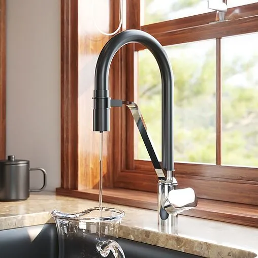 Смеситель для кухни с подключением к фильтру Am.Pm Like хром/чёрный F8007802