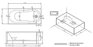 Каркас для ванны Am.Pm X-Joy 170x70 W88A-170-070W-R Каркас для ванны Am.Pm X-Joy 170x70 W88A-170-070W-R, 2