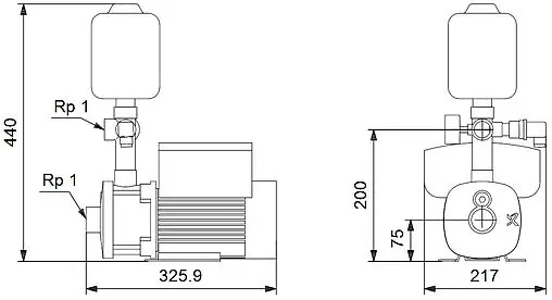 Станция автоматического водоснабжения Grundfos CMBE 1-44 98374697 Станция автоматического водоснабжения Grundfos CMBE 1-44 98374697