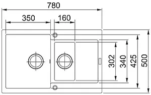 Мойка кухонная Franke Maris MRG 651-78 оникс 114.0198.272 Мойка кухонная Franke Maris MRG 651-78 оникс 114.0198.272, 2