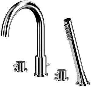 Смеситель на борт ванны на 4 отверстия WHITECROSS Y chrome хром Y1232CR Смеситель на борт ванны на 4 отверстия WHITECROSS Y chrome хром Y1232CR, 1