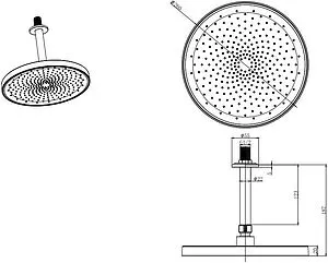 Лейка верхнего душа Aquatek хром AQ2070CR, 2