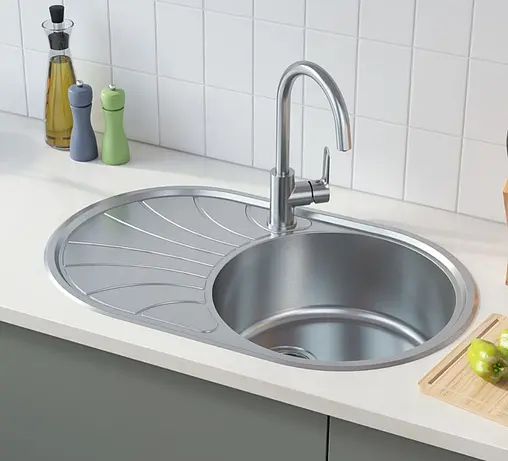 Мойка кухонная IDDIS Suno 77 R хром SUN77SRi77K