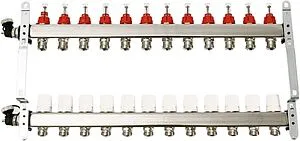 Группа коллекторная с расходомерами 12 отводов 1"в/в x ¾"ек Uni-fitt 450I4312 Группа коллекторная с расходомерами 12 отводов 1"в/в x ¾"ек Uni-fitt 450I4312, 4