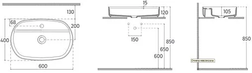 Раковина ISVEA Infinity 60 черный матовый 10NF65060-2N-MRM