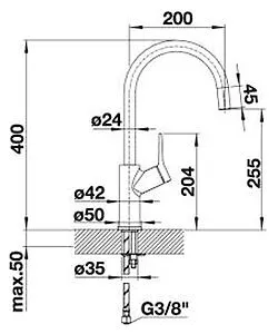 Смеситель для кухни Blanco Carena жасмин 520976 Смеситель для кухни Blanco Carena жасмин 520976, 2