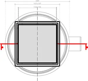 Трап горизонтальный Set Pestan Confluo Standart White Glass 1 150x150мм 13000093 Трап горизонтальный Set Pestan Confluo Standart White Glass 1 150x150мм 13000093, 5