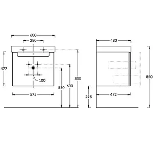 Тумба под умывальник подвесная Kerama Marazzi Buongiorno 60 белый BGN.60.1+1\WHT Тумба под умывальник подвесная Kerama Marazzi Buongiorno 60 белый BGN.60.1+1\WHT, 2