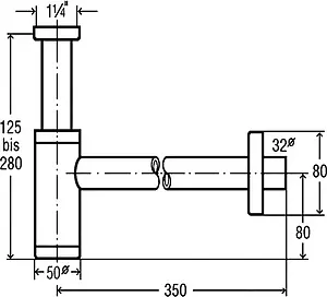 Сифон бутылочный для раковины Viega Eleganta 5788 хром 440190 Сифон бутылочный для раковины Viega Eleganta 5788 хром 440190, 2