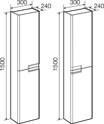Шкаф-пенал подвесной Roca Victoria Nord 30 чёрный глянец ZRU9000095 Шкаф-пенал подвесной Roca Victoria Nord 30 чёрный глянец ZRU9000095