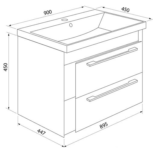 Тумба-умывальник подвесная IDDIS Color Plus 90 белый/горчичный COL90Y0i95+0069000i28