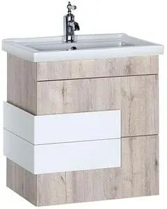 Тумба-умывальник Aquanet Мадейра 60 дуб кантри/белый 00183069+00182322 Тумба-умывальник Aquanet Мадейра 60 дуб кантри/белый 00183069+00182322, 1