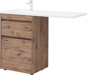 Тумба-умывальник напольная Aquanet Токио 120 L дуб веллингтон 00333648+00235499, 1