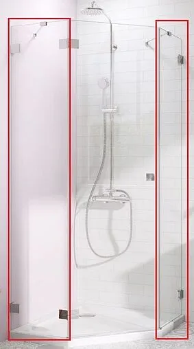 Комплект неподвижных сегментов мм прозрачное стекло Radaway Essenza Pro PTJ 80 Z*90 S 10100400-01-01