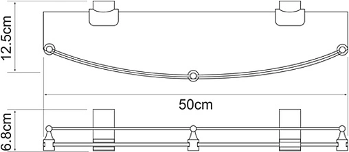 Полка Wasserkraft Leine хром/белый 5024WHITE