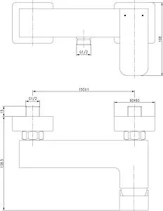 Смеситель для душа Aquanet Cubic хром SD90447 Смеситель для душа Aquanet Cubic хром SD90447, 2