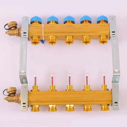 Группа коллекторная с расходомерами 5 отводов 1&quot;в/в x ¾&quot;ек Watts HKV/T 10004199
