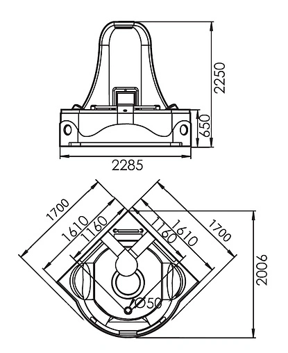 Ванна акриловая с гидромассажем Gemy 170x170 G9070 O