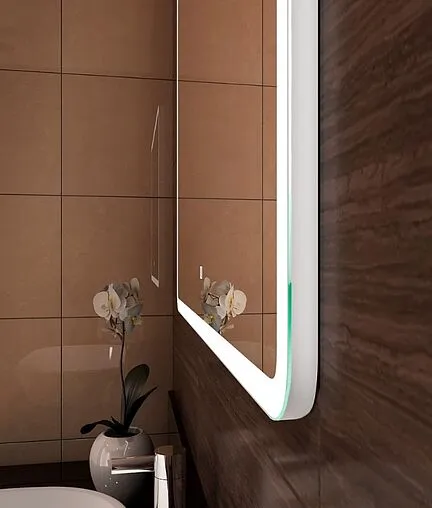 Зеркало с подсветкой Continent Demure Led 90x80 белый ЗЛП880