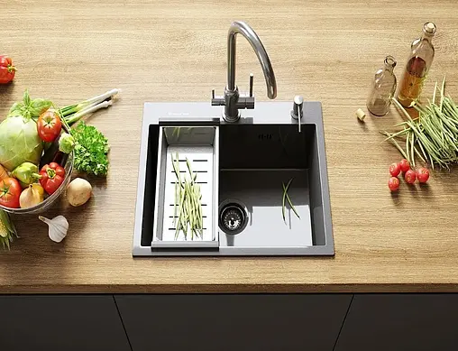 Мойка кухонная Ulgran Steel 50 брашированная сталь