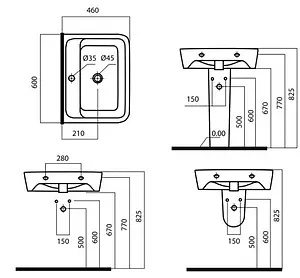 Раковина Am.Pm Spirit 2.0 60 белый C704321WH Раковина Am.Pm Spirit 2.0 60 белый C704321WH, 2