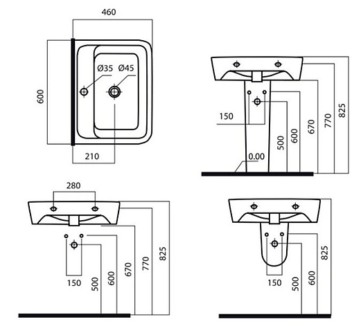 Раковина Am.Pm Spirit 2.0 60 белый C704321WH Раковина Am.Pm Spirit 2.0 60 белый C704321WH