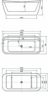 Ванна акриловая отдельностоящая Allen Brau Infinity 2 170x78 белый 2.21002.20 Ванна акриловая отдельностоящая Allen Brau Infinity 2 170x78 белый 2.21002.20, 2
